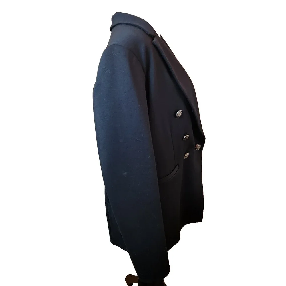 Graver Susan Graver Black Blazer Womens Sz 12 Large Double Breasted Work Jacket‎